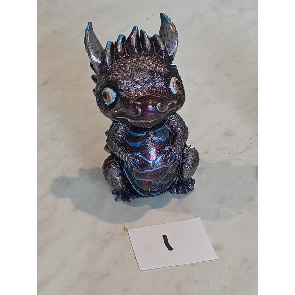 Handmade Resin Dragon Holding His Stomach Decoration Gift Paperweight